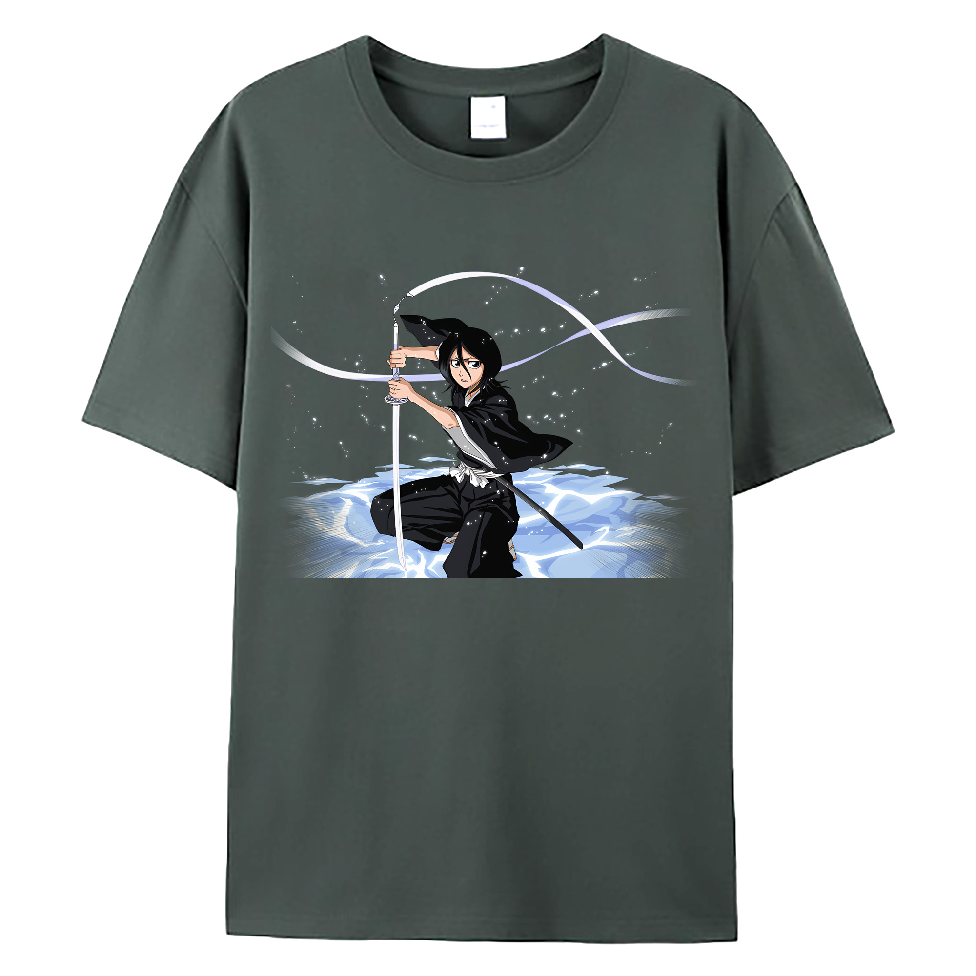 （画像用） ブリーチ 朽木ルキア BLEACH Kuchiki Rukia 綿100％ メンズ半袖Tシャツ｜肌触りやわらか＆通気性